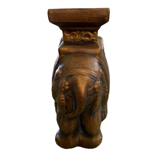 Vintage Small Ceramic Elephant Garden Stool For Sale - Image 4 of 6