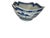 1970s Vintage Large "Blue Canton" Porcelain Deep Square Fruit / Centerpiece Bowl - 9" Portugal 1980s-1990s For Sale - Image 5 of 7