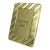 80’s 5x7 Rectangular Striped Brass Picture Frame With Black Velvet Back, Table Top For Sale