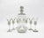 Transparent Smoke glass set consisting of a Kluk-kluk decanter or Klukflaske and 6 Dutch cordial glasses. Produced by...