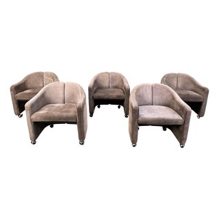 PS142 Easy Chairs attributed to Eugenio Gerli for Tecno, 1970s, Set of 5 For Sale