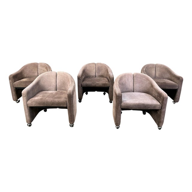 PS142 Easy Chairs attributed to Eugenio Gerli for Tecno, 1970s, Set of 5 For Sale