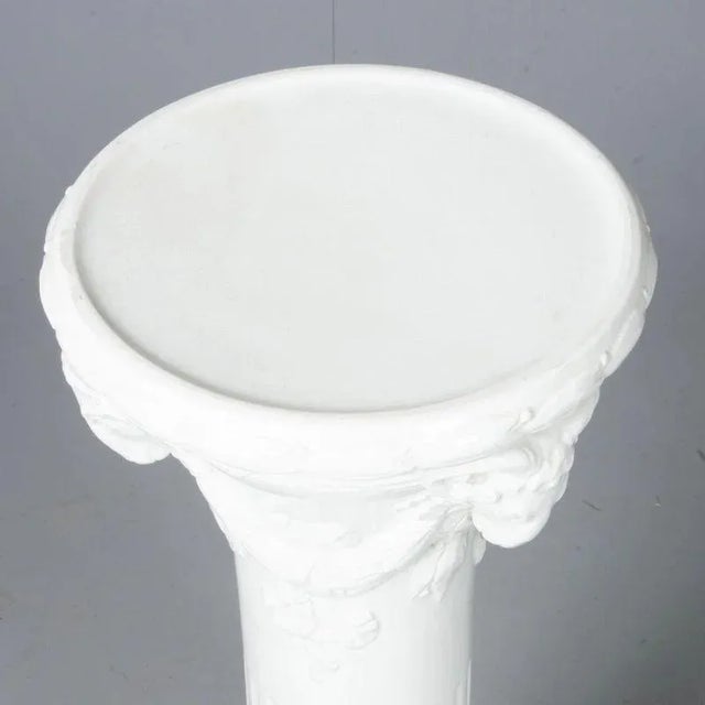Vintage Porcelain Pedestal For Sale - Image 3 of 5
