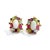 Bochic “Orient” Retro Opal, Ruby & Multi Color Fancy Sapphire Earrings Set In 18K Gold & Silver Natural White Opal,...