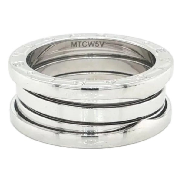 Mid 20th Century Bvlgari B.zero1 Three-Band Ring in 18k White Gold w/Cert Size 7.5 / EU 56 For Sale