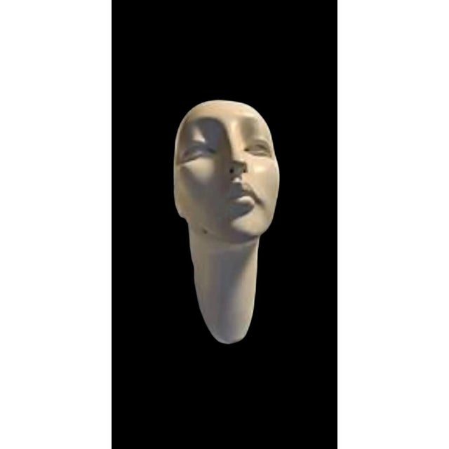 For your consideration. . . An extremely rare Art Deco female mannequin face/head bust from the late 1960's/70's era. The...