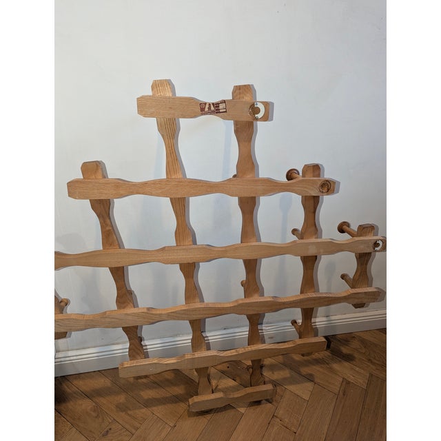 Vintage Wall-Mounted Coat Rack in Oak from the GDR, 1960s For Sale - Image 9 of 13