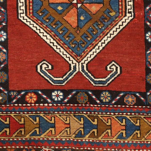 Kazak Rug in Wool For Sale - Image 6 of 10