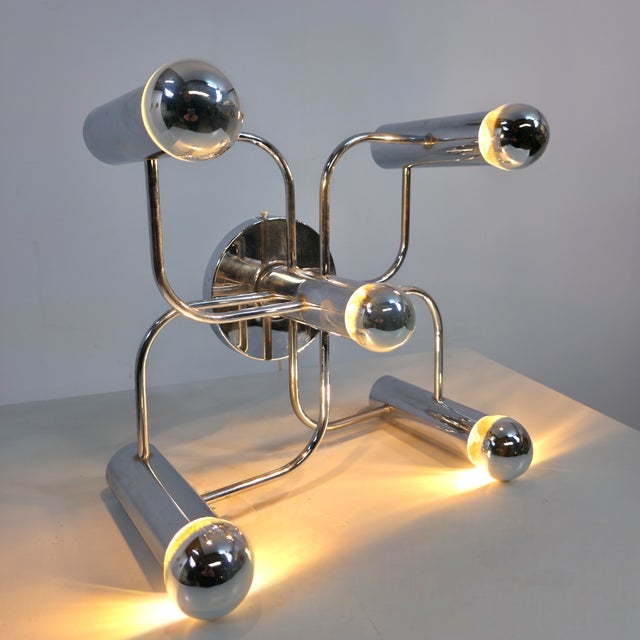 Leola Light in Chrome from Sciolari, 1970s For Sale - Image 6 of 6