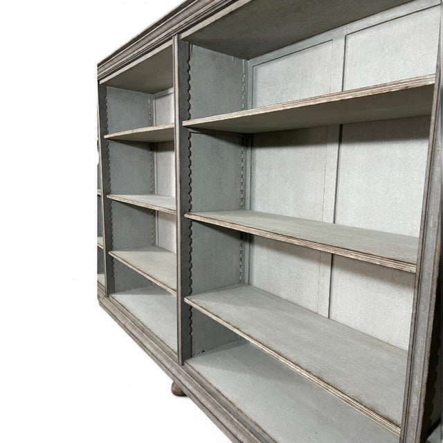 Wood Antique Swedish Open Bookcase, 1890s For Sale - Image 7 of 10