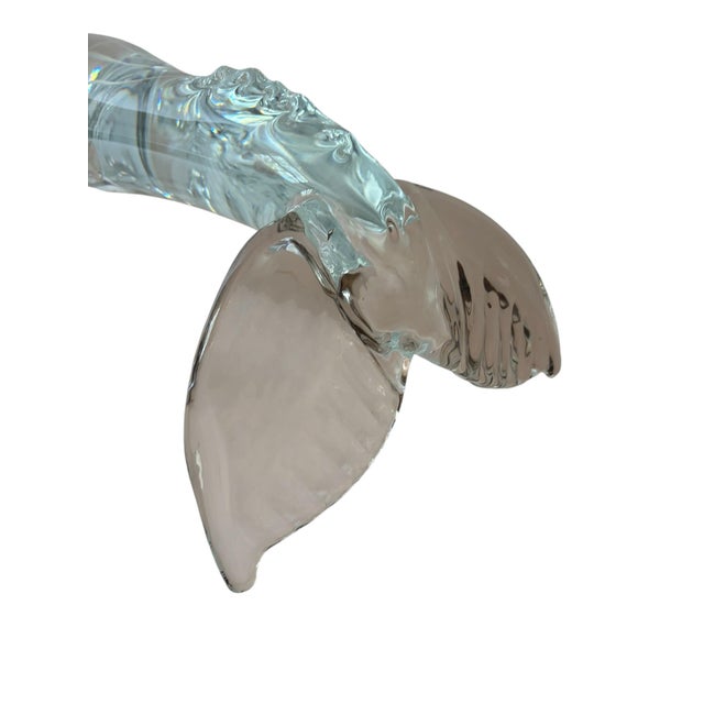 Large Vintage Crystal Whale Sculpture For Sale - Image 9 of 15