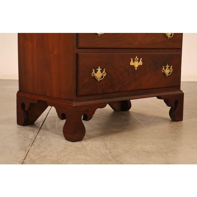 Chippendale Style Walnut Highboy Chest Of Drawers For Sale - Image 9 of 18