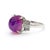 GIA certified 7 carat no heat purplish pink star sapphire is set in a platinum Art Deco ring with 1.30 carats of diamond...