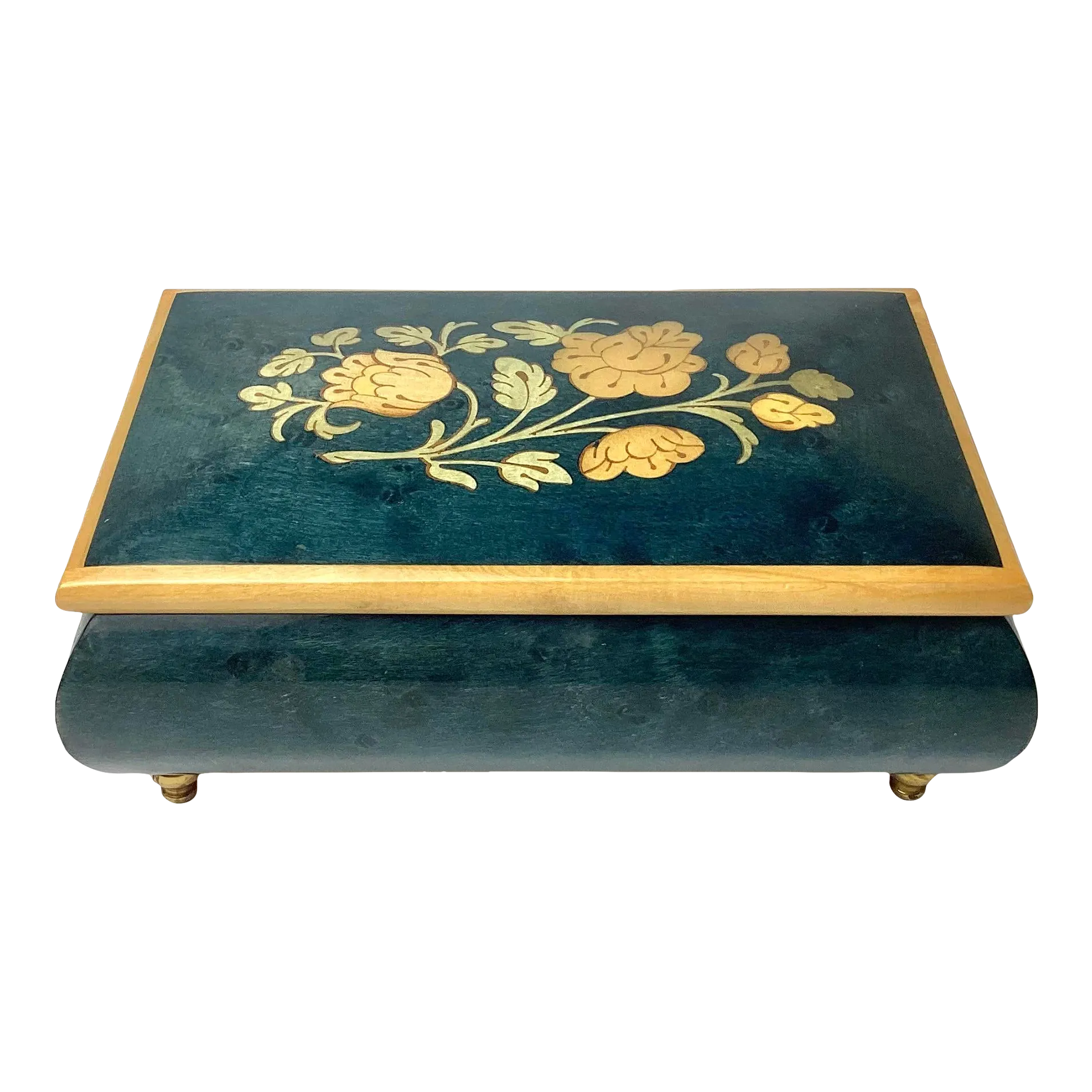 Vintage Swiss Reuge Jewelry Music Box, Anniversary Song | Chairish