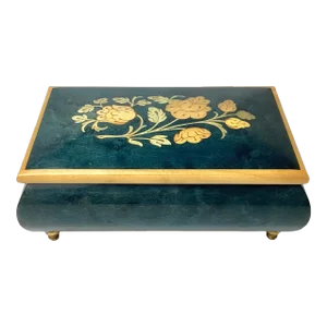 Vintage Swiss Reuge Jewelry Music Box, Anniversary Song