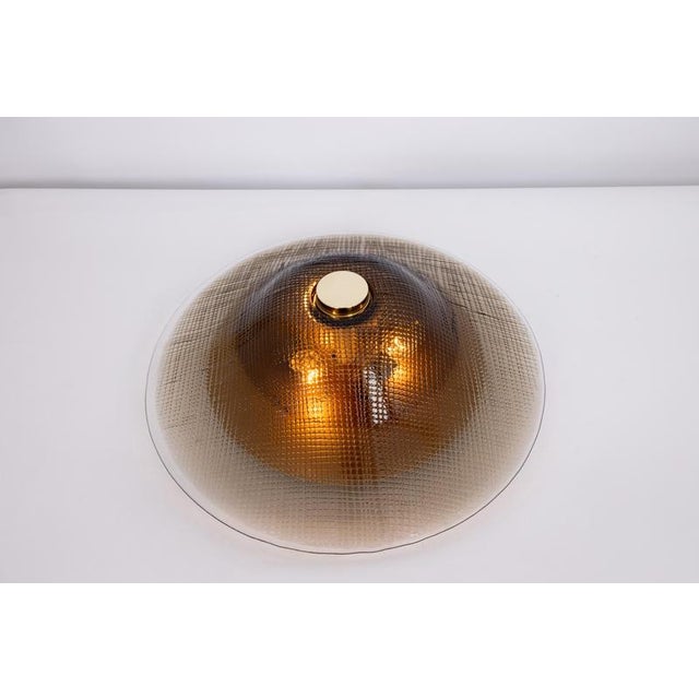 Vintage Glass Flush Mount from Peill & Putzler, Germany, 1970s For Sale - Image 11 of 12
