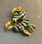 Mid-Century Modern Gold Tone Enameled Rhinestone Zebra Brooch For Sale - Image 3 of 4