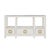 White Matthew Izzo Home Campbell White Linen Three Drawer Two Tier Console Table For Sale - Image 8 of 8