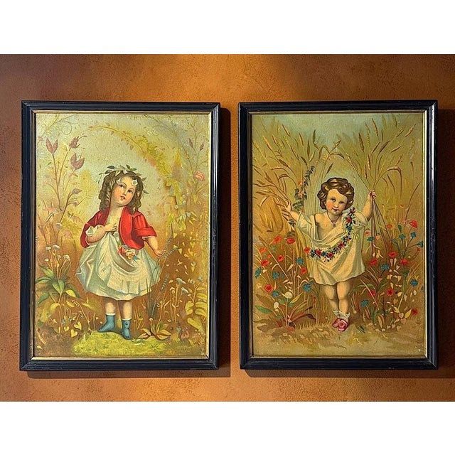 Traditional Late 19th Century French Belle Époque Advertising Chromolithograph Pair For Sale - Image 3 of 17
