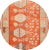 Beautiful antique Scatter Samarkand Khotan rug, hand-knotted wool with an orange field, tan and brown accents in the...