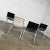 Mid 20th Century Vintage Mid Century Modern Aluminum Steelcase Stacking Chairs Model #1278 1 White 3 Black Set of 4 For Sale - Image 5 of 13