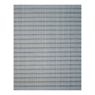 4x6 Luxurious Timeless Gray Geometric Modern Hand Knotted Wool Carpet Rug For Sale