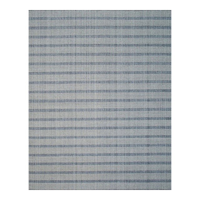 4x6 Luxurious Timeless Gray Geometric Modern Hand Knotted Wool Carpet Rug For Sale