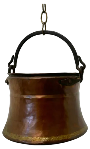 19th Century Beaten Copper Cooking Pot, 1800s