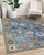 8x10 Blue Hand-Knotted Wool Floral Abundance Classic Traditional Carpet Rug For Sale - Image 4 of 4