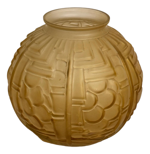 African Brass Planter or Vide-Poche with Pierced Botanical Decor, 19th Century