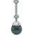 Contemporary 18ct White Gold Tahitian Pearl and Diamond Necklace 1.20ct 35.17g For Sale - Image 3 of 8