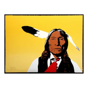 Ward Churchill "Little Wolf" Hand Signed Limited Edition Fine Art Serigraph