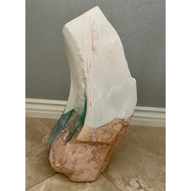 1960s Tony Evans Raku Vase, Made in Usa C 1968 For Sale - Image 5 of 8