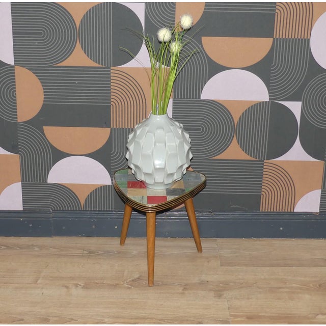Cool decorative piece! Stylish plant stand in great condition 1950s/60s, very likely a handmade, one-of-a-kind piece The...