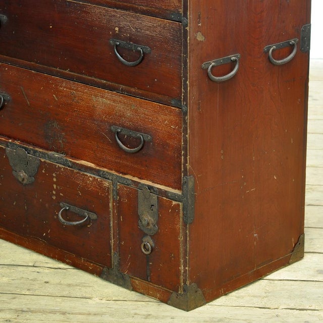 Japanese Tansu Chest of Drawers, 1870 For Sale - Image 9 of 16
