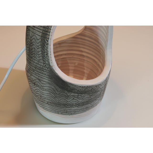 Openwork Ceramic Lamp by Jean Austruy, France, 1960 For Sale - Image 11 of 14
