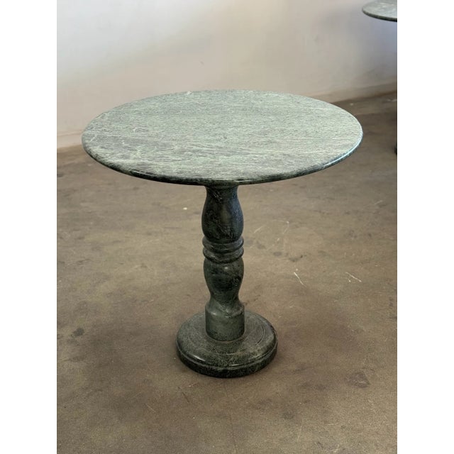 1980s Green Marble Bistro Table For Sale - Image 11 of 12