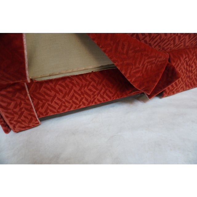 Textile Custom Upholstered Loveseat in Eclat Knoll Mohair For Sale - Image 7 of 10