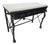 Late 20th Century Neoclassical Horsehead Wrought Iron Console Table W Cast Stone Top For Sale