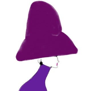 "Chapeau Violet" Original Limited Edition Print by Annie Naranian For Sale