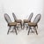 Farmhouse 1990s Set of Four d.r. Dimes Windsor Bowback Side Chairs in Black Crackle With Custom Cushions For Sale - Image 3 of 8