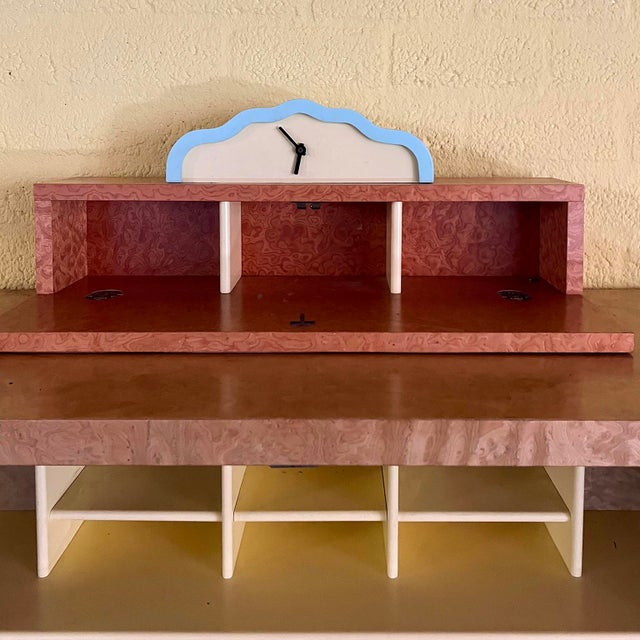 Desk Donau by Ettorre Sotsass with Clock, 1990s, Set of 2 For Sale - Image 9 of 18