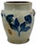 This Really is a Exceptionally Nice Looking and Quite Rare Antique Early American Blue Decorated Stoneware Storage Jar -...