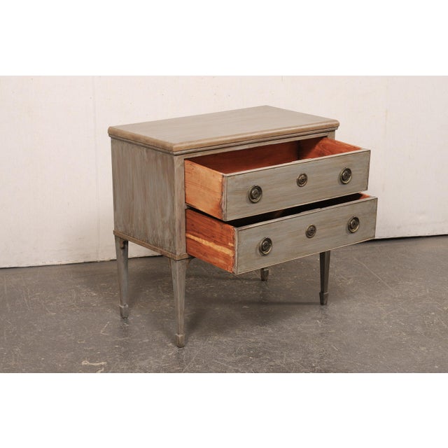 French French Painted 2-Drawer Chest, 19th C. For Sale - Image 3 of 12