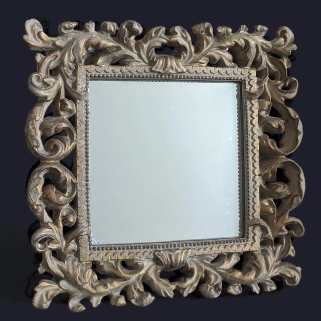 Rococco Ornate French Style Wall Mirror For Sale - Image 4 of 7
