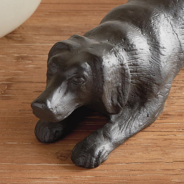 Black Playful Dog Sculpture For Sale - Image 8 of 8