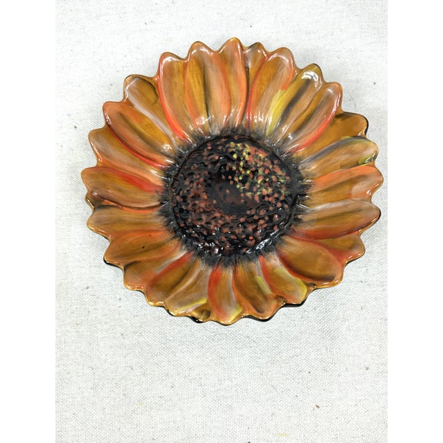 Vintage Sunflower Bowl For Sale In New Orleans - Image 6 of 9