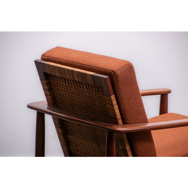 Mid-Century Modern Easy Chair in Teak and Cane, 1970 For Sale - Image 12 of 13