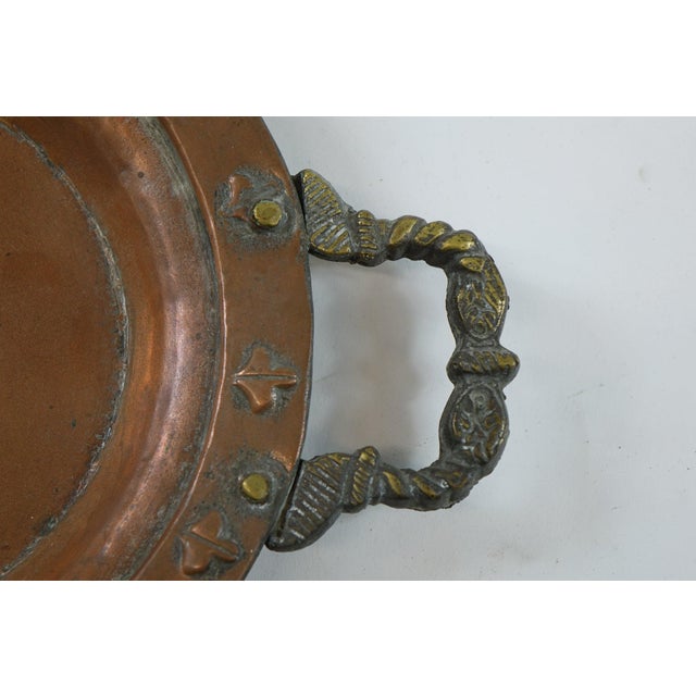Antique Copper Tray with Brass Handles Chairish