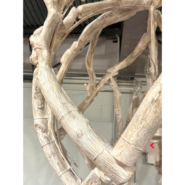 Contemporary Currey & Company Driftwood Orb Chandelier For Sale - Image 3 of 6